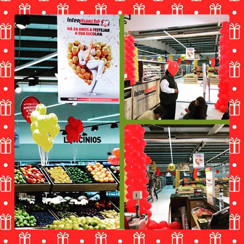 Publicidade Decoracao com Baloes Anuncio Intermarche